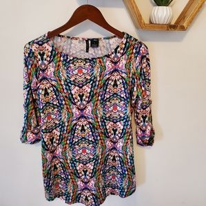 New Direction multi-colored tunic top- small